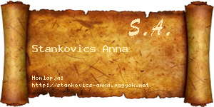 Stankovics Anna névjegykártya