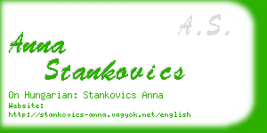 anna stankovics business card